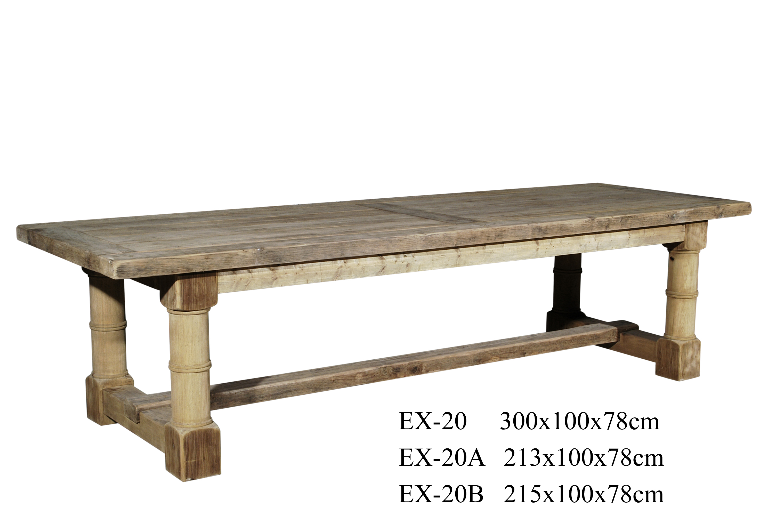 EX-20 100% Salvage Gun Barrel Dining Table Small 7' - Genuine English reclaimed timber (2).JPG