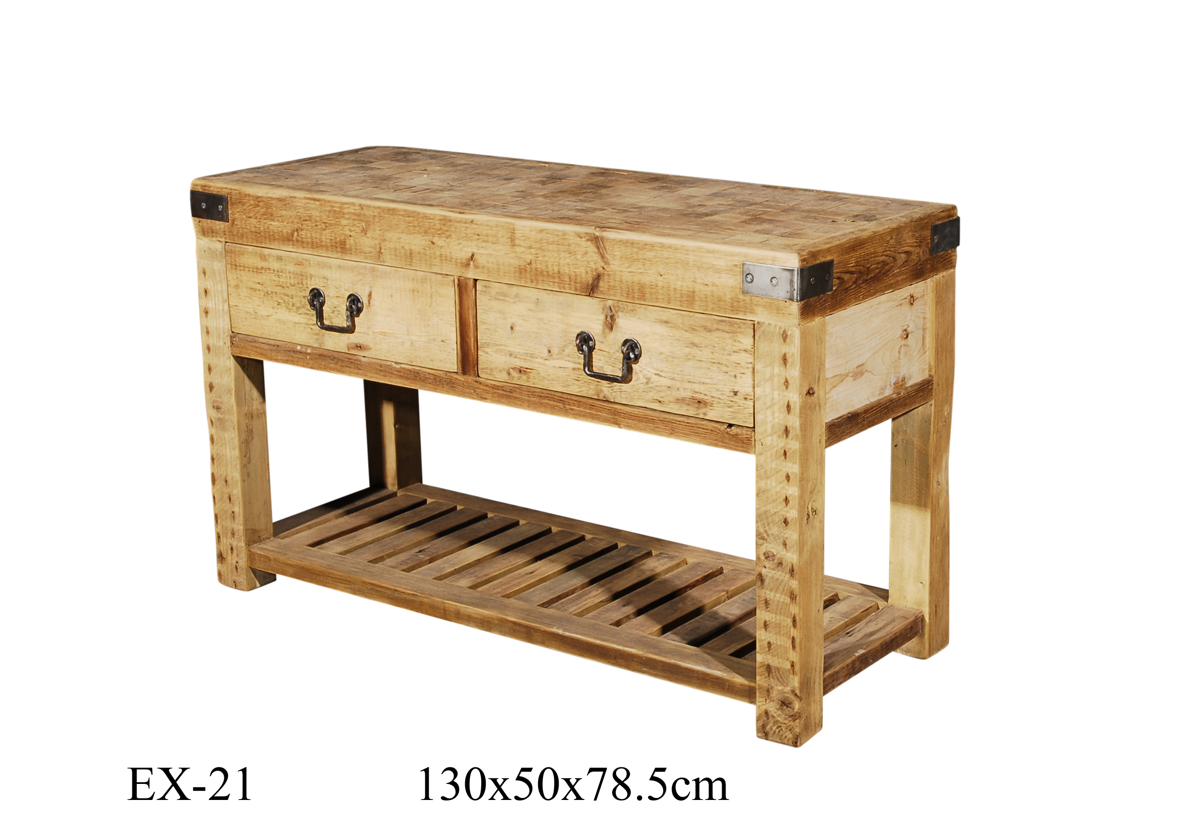 EX-21 100% Salvage Block Console - Genuine English reclaimed timber (2).JPG